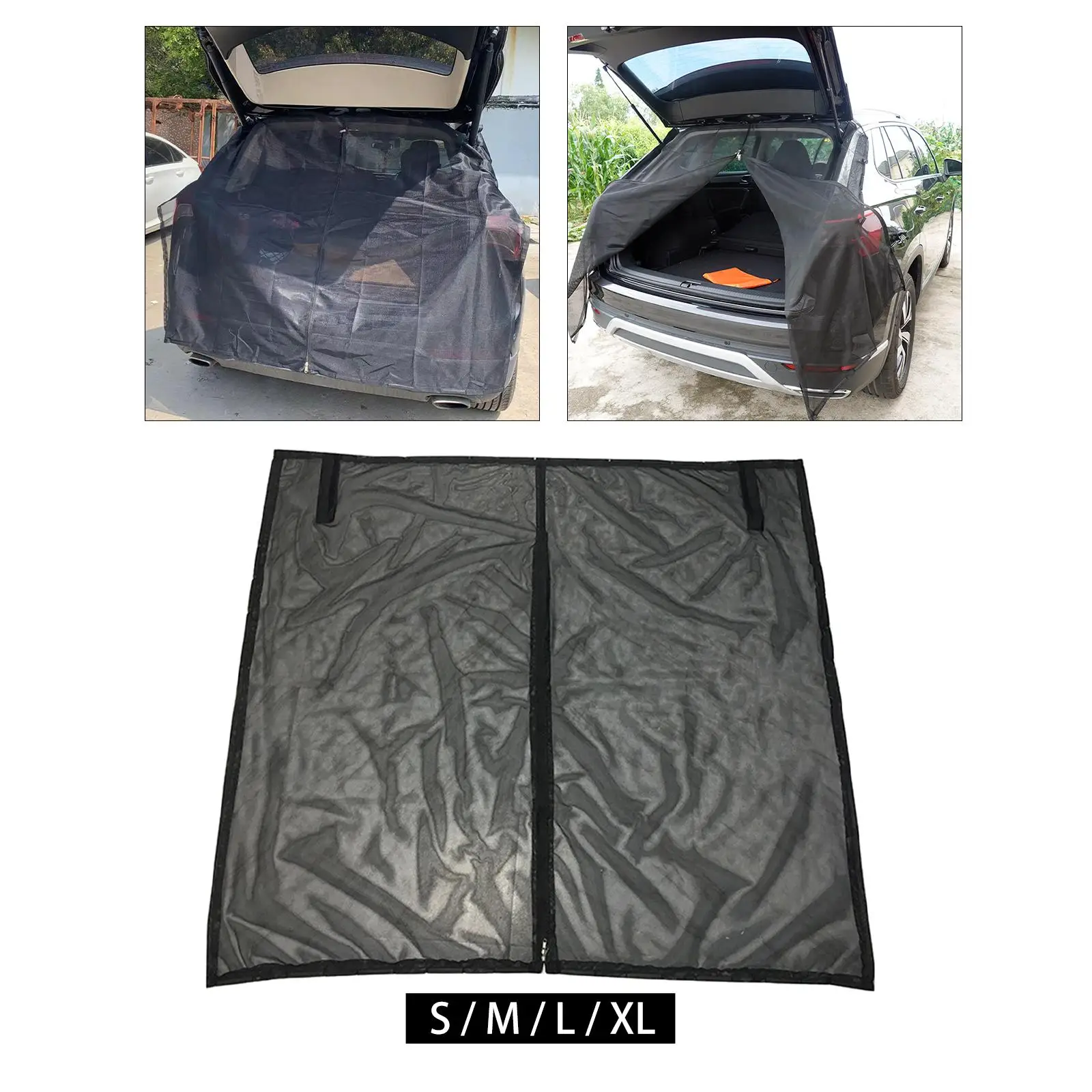 

Автомобильная москитная сетка, противолетающая сетка, дышащая сетка, застежка-молния, S, дверь багажника