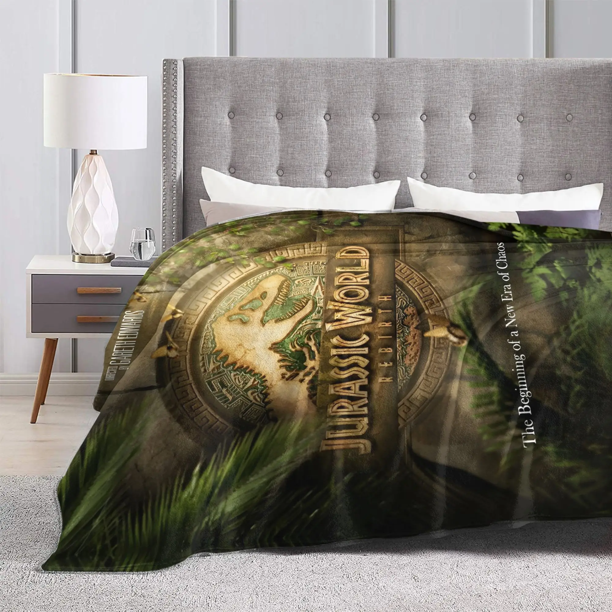 العالم الجوراسي 4 ولادة جديدة 2025 بطانية مريحة لينة رمي البطانيات للأريكة 50x60 بوصة أحجام متعددة قطعة البساط #3