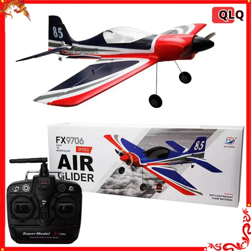 Rc Plane New Fx9706 Remote Control Aircraft Five Channel Red Bull Fighter Fixed Wing Aircraft Model Foam Remote Control Aircraft