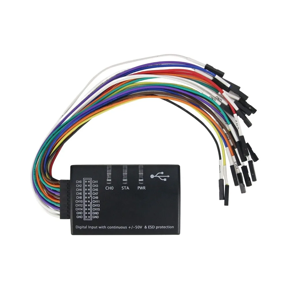 16 Channel USB Analyzer 100MHz Sampling Rate Portable Digital Signal Tester For Electronics Debugging And Protocol Analysi