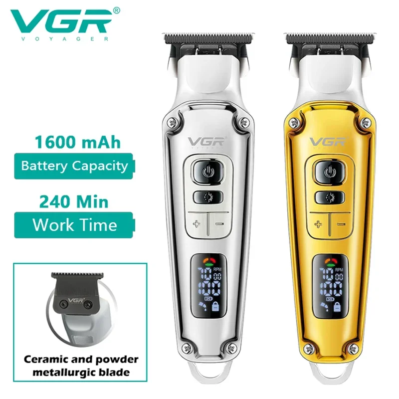 

VGR Hair Clipper Trimmer Cutting Machine for Men Electric Barber Professional Barber Machines Cutter Equipment Rechargeable v931