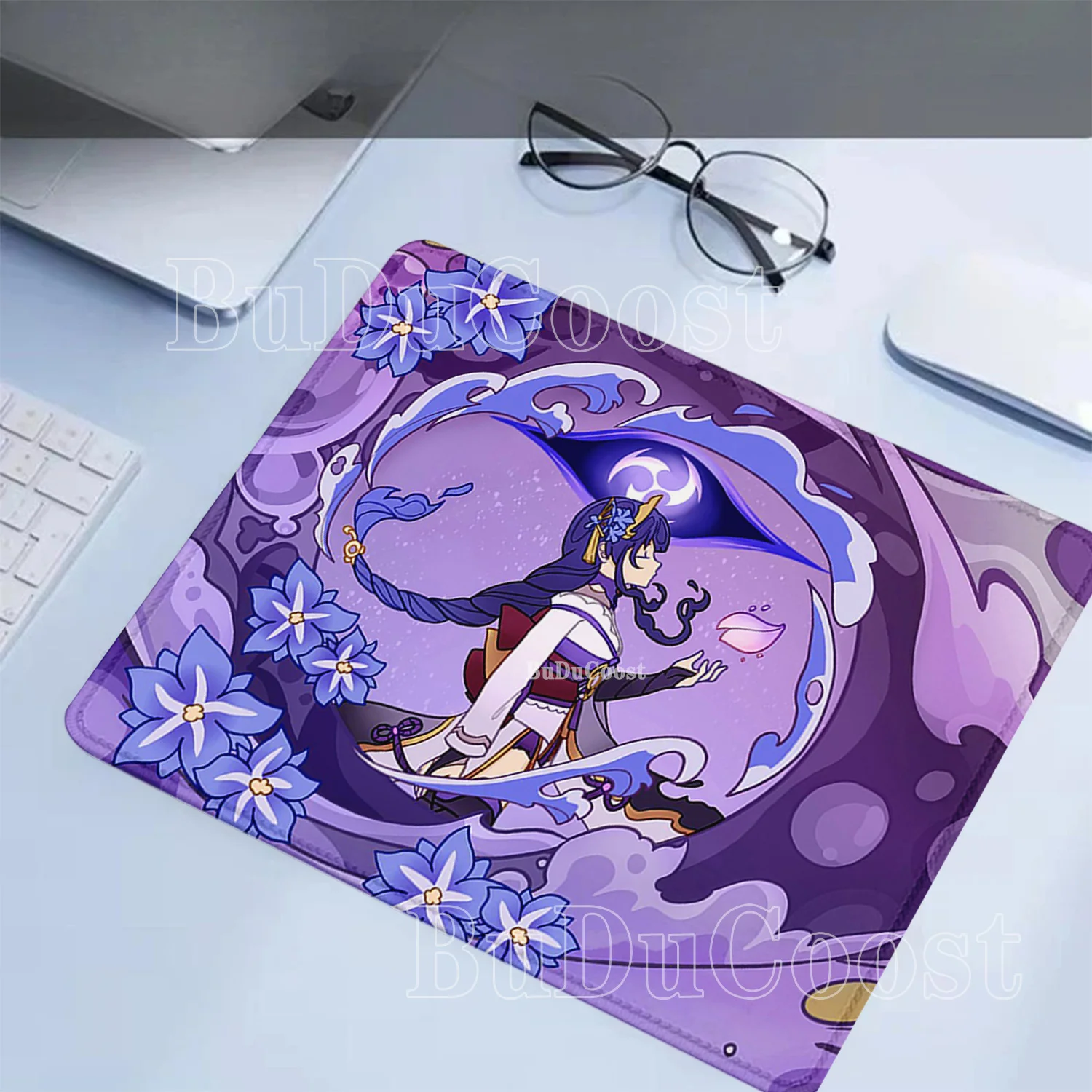 Genshin Impact Small sizes Mouse Pad Anti-Slip Rubber Gaming Keyboard Office esports Mousepad PC HD Printing overlock Desk Mat