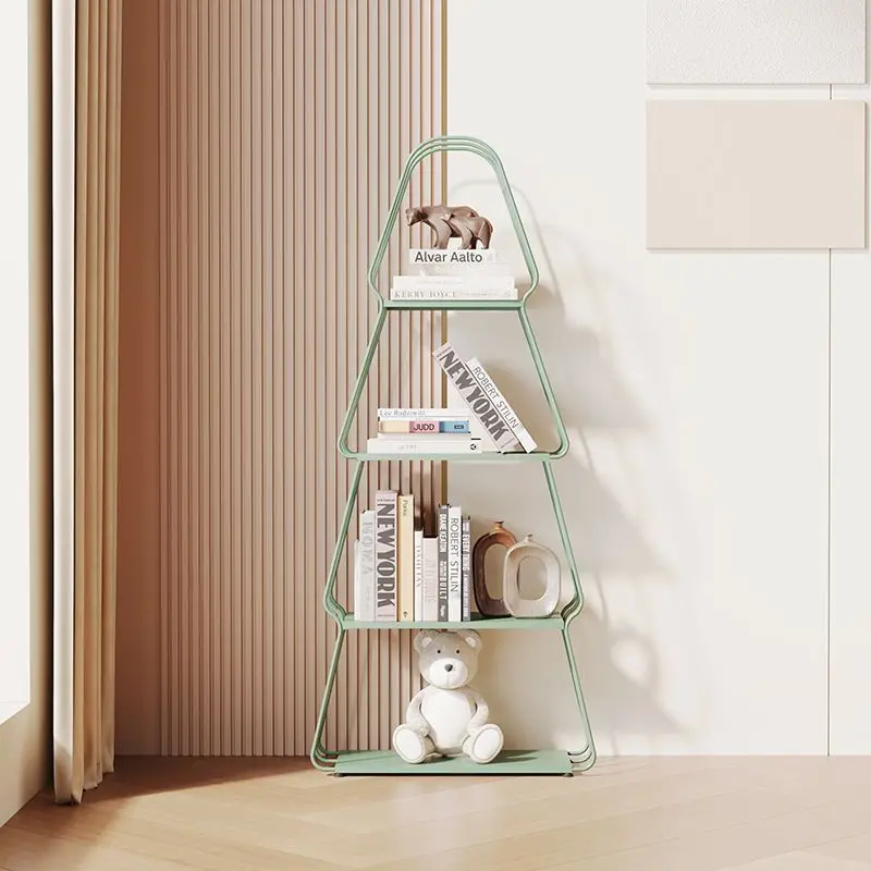Christmas tree bookshelf bedroom creative living room home multi-level children's floor-standing bookcase European style storage