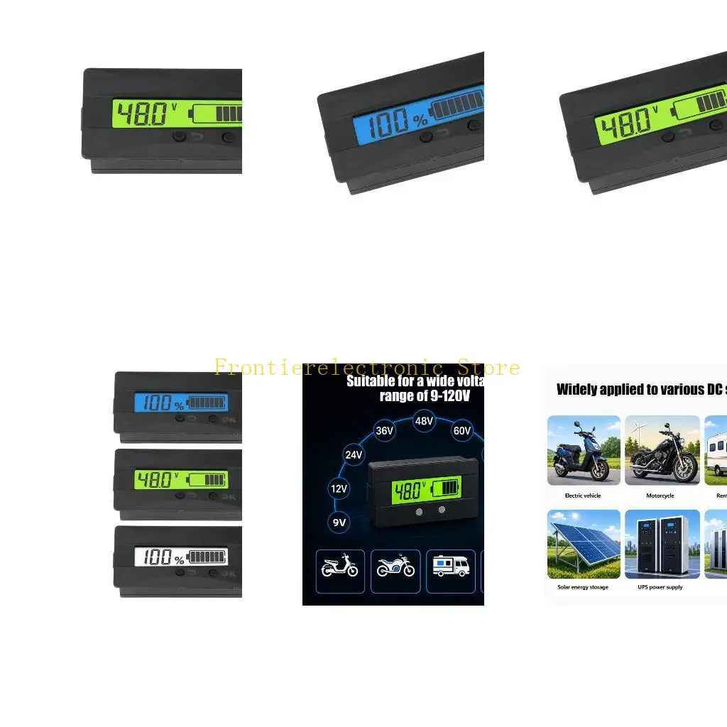 G8DB DC9-120V LCD Battery Monitor Panel with Power Display for Solar Backup Use