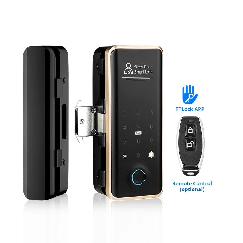 Smart Sliding Glass Door Lock TTlock APP Remote Biometric Fingerprint Password Code Card Electronic Lock for Single Double doors