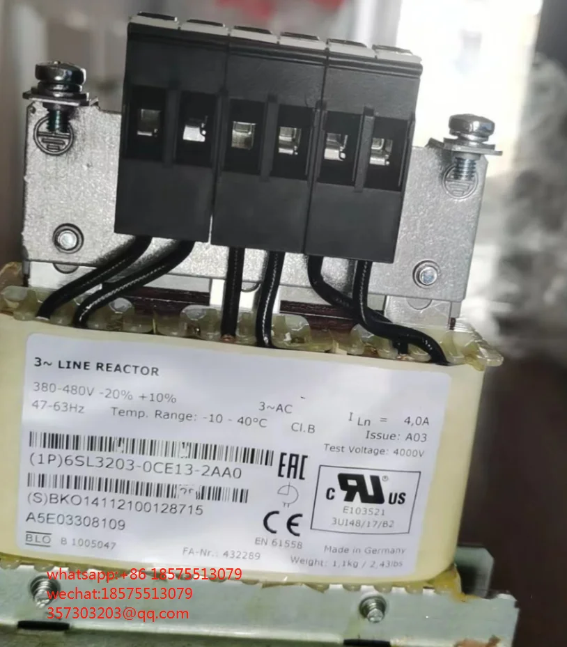 

For 6SL3203-0CE13-2AA0 Power Line Reactor 1Piece