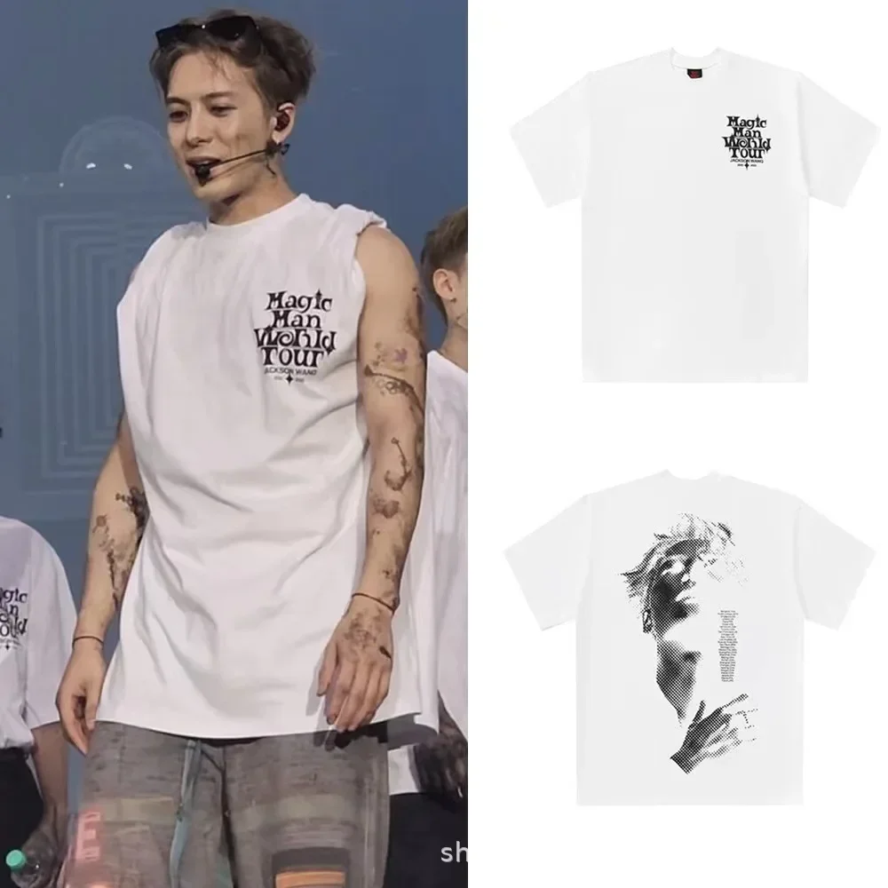 

Jackson Wang MAGICMAN Concert Clothes Fans Short Sleeve T Shirt for Men and Women