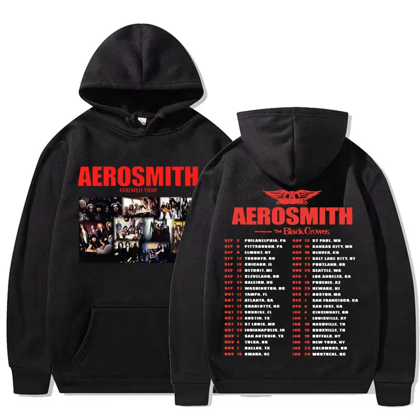 Rock Band Aerosmith Farewell Tour Hoodie Album Peace Out Tour Hoodies Men Women Harajuku Hip Hop Pop Music Pullovers Sweatshirts