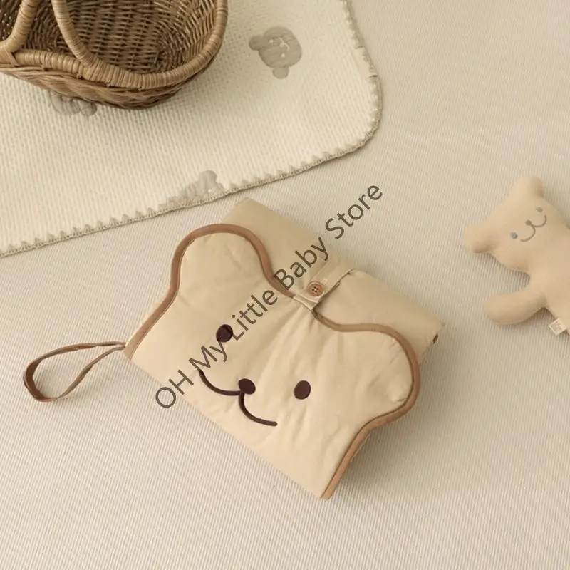 Cambiador pañales plegable M76C, colchón lactancia, almohadilla transpirable para cama cuna para niños