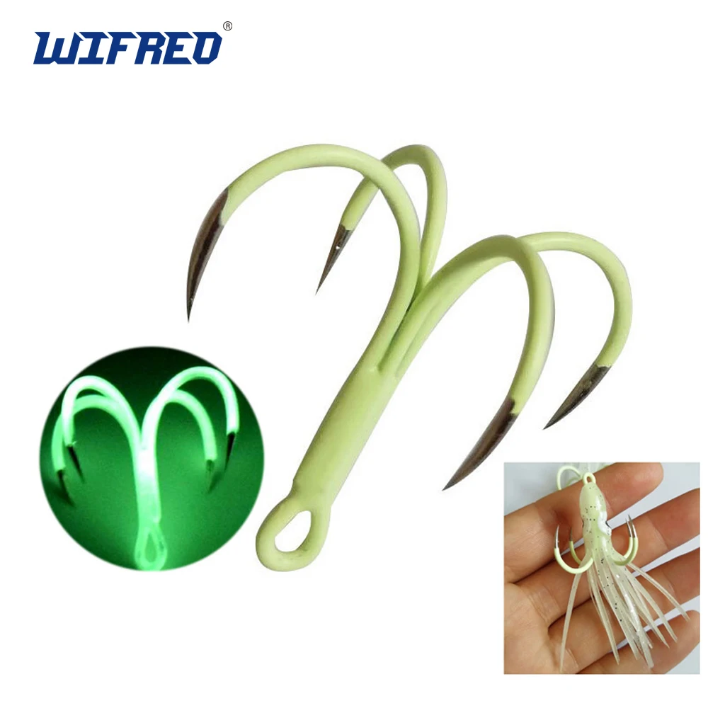 Wifreo 50PCS/lot Strong Sharp Quadruple Reinforced Anchor Hook Stainless Steel Fishing Lure Hooks Four Fork Four Claw Hooks