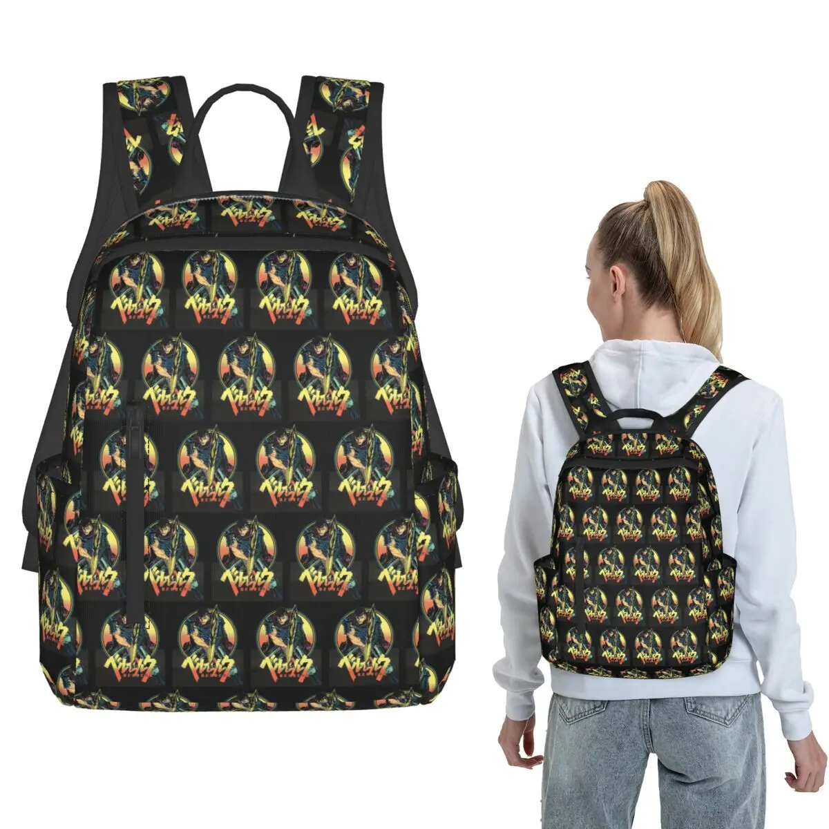 

Anime War Mode Backpack Large Capacity Boys Girls BookBag School Bag Shoulder Bags for Men Women