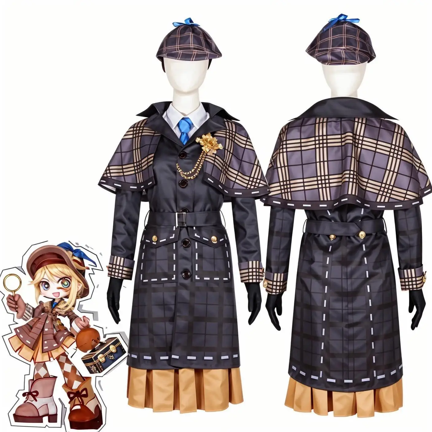 

Anime Identity V Cosplay Costume Gardener Miss Truth Emma Woods Role Play Outfit for Woman Miss Truth Detective Dress