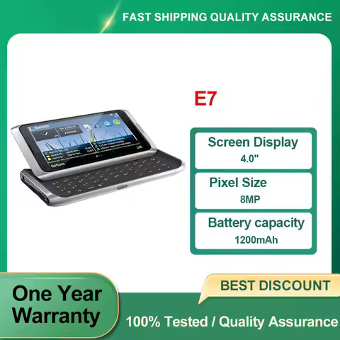 Unlocked Refurbished E7/E7-00 Bluetooth 8MP Loudspeaker Phone Russian Arabic Hebrew Keyboard Good Condition