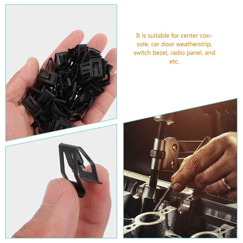 

80Pcs Dashboard Trim Clip Premium Steel Car Interior Accessory Retainer Durable Easy to Use Not Easy to Deform