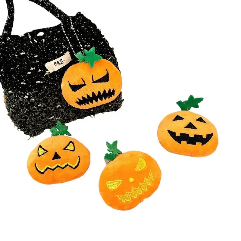 

1 шт., милый мультяшный Хэллоуин, маленькая тыква, плюшевый брелок для ключей, сумка, подвеска, брелок, милые украшения, аксессуары, праздничный подарок