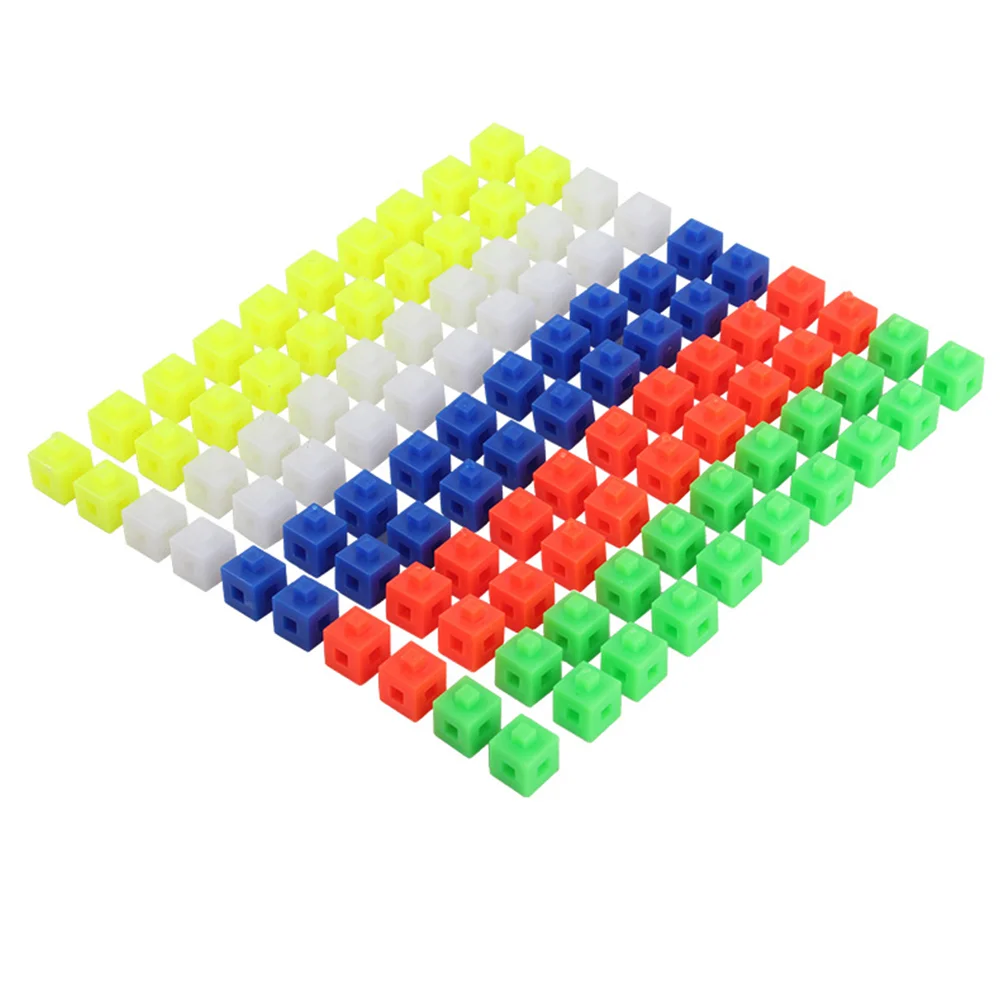 100 Pcs Plastic Socket Block Kids Cube Toys Educational Creative for Intellectual Stacking Games Children’s