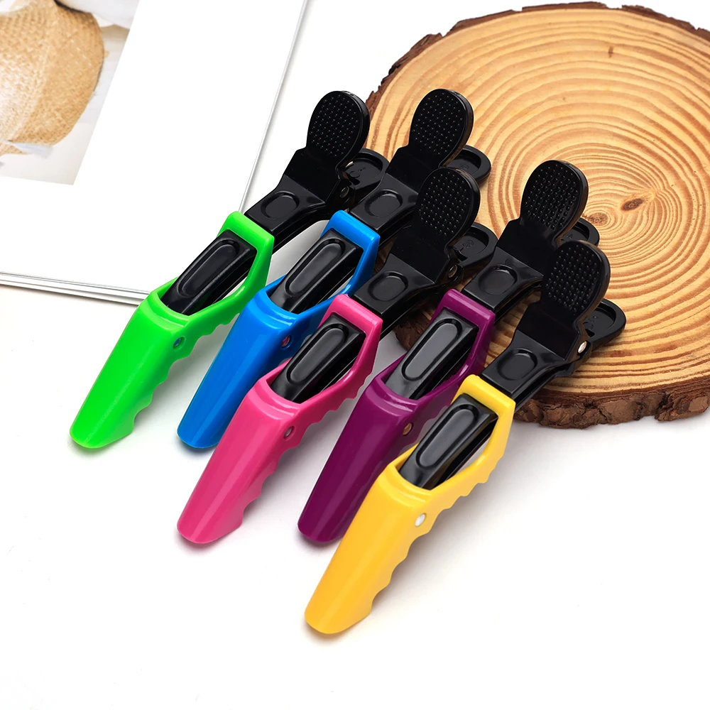 

5Pcs Colorful Crocodile Hair Clips Hairdressing Clamps Claws Pro Barber Alligator Hairpins Salon Home Styling Tools Accessories