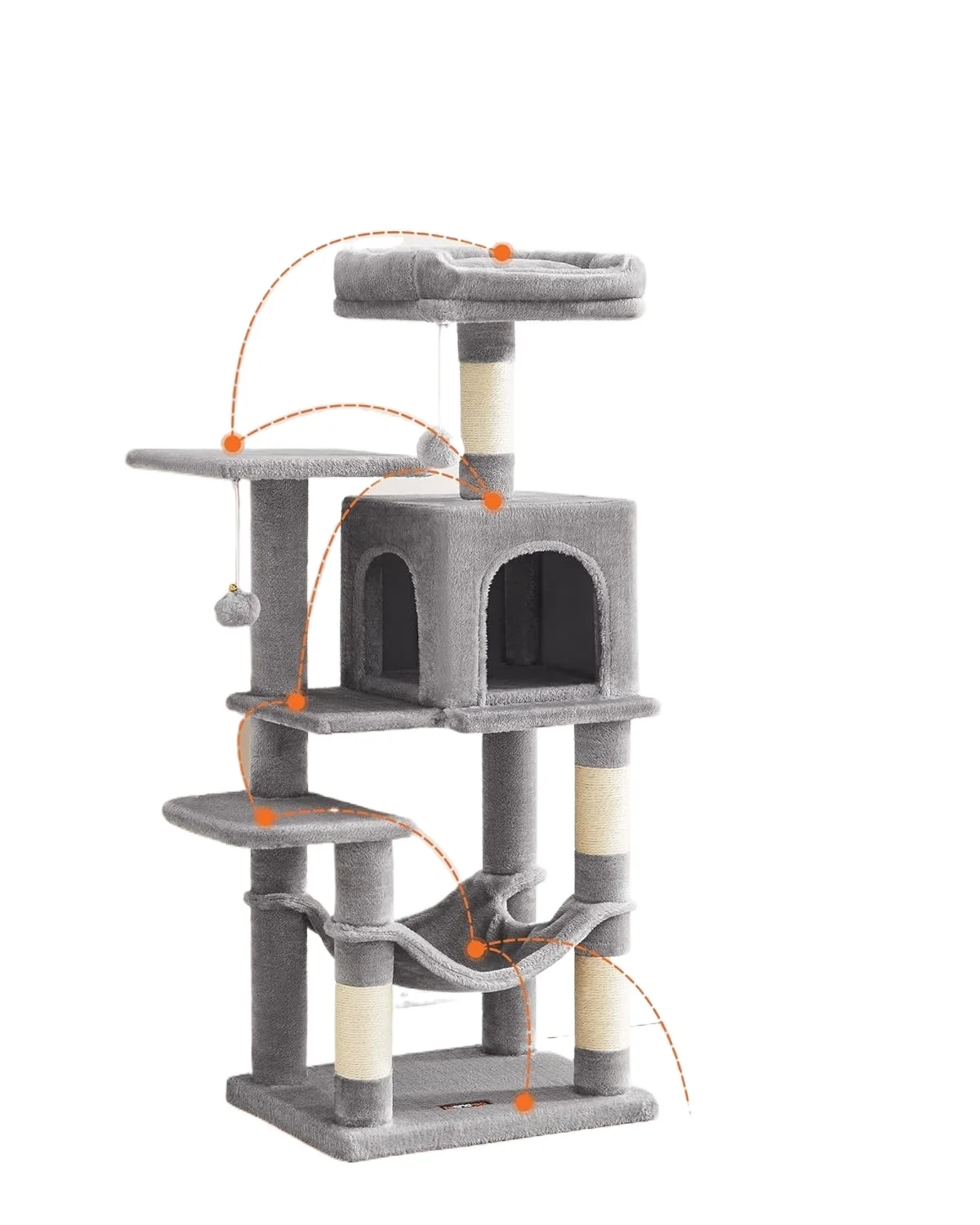 

Cat climbing frame Large climbing column covers an area, climbing frame sub-nest integrated cat jumping platform