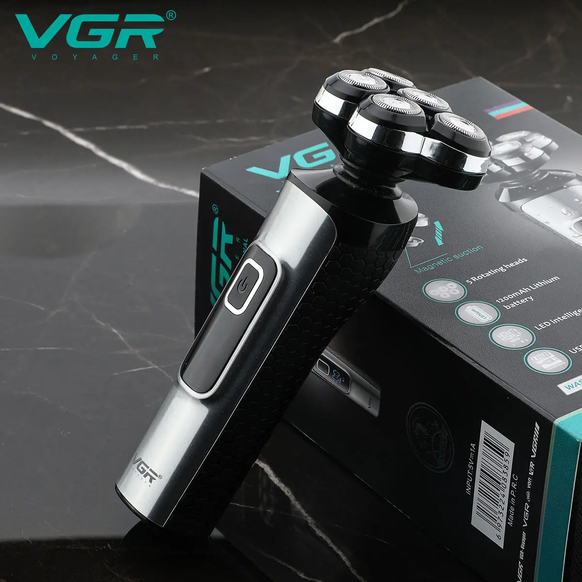 VGR 385 Shaver Electric Razor Professional Shaving Machine Waterproof Beard Trimmer Digital Display Shaving Machine for Men