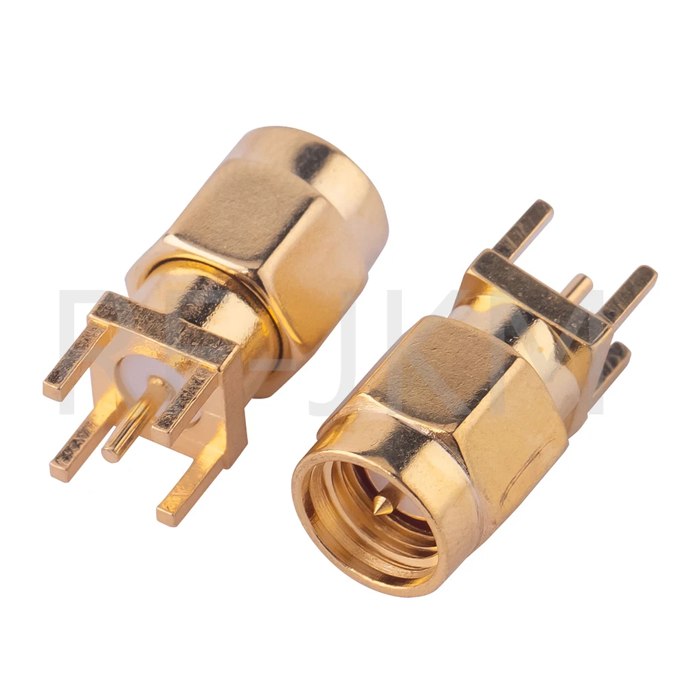10Pcs SMA Stecker Weibliche Jack Adapter Solder Rand PCB Gerade rechtwinklig Berg RF Kupfer Stecker Steckdose – Detail 14