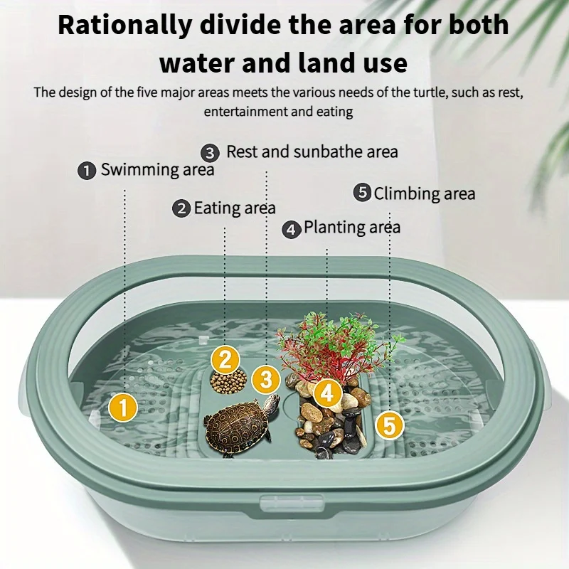 Pecera acrilica para tortugas con filtracion - habitat para reptiles - imagen 3
