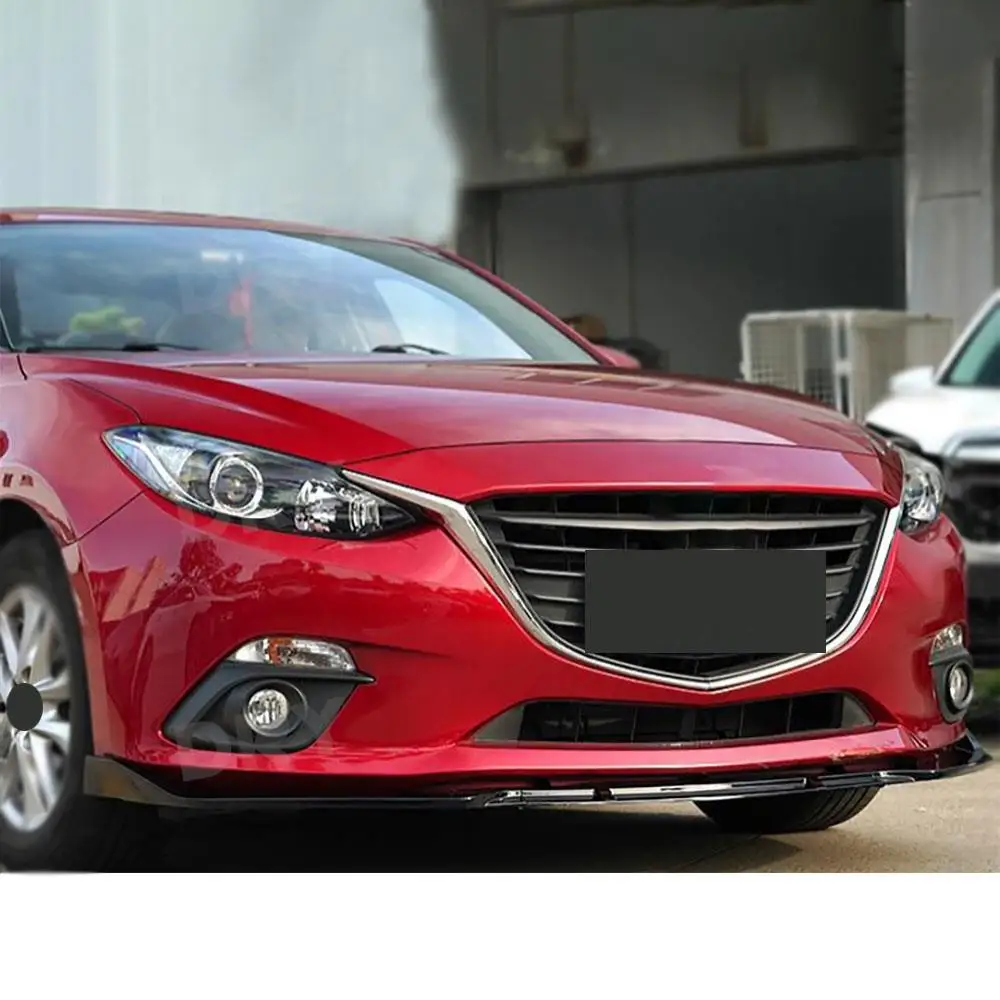 

Front Bumper Lip Trim Styling Guard Chin Aprons Spoiler Body Kit Diffuser Accessories for MAZDA 3 Axela 2014-2019 ABS