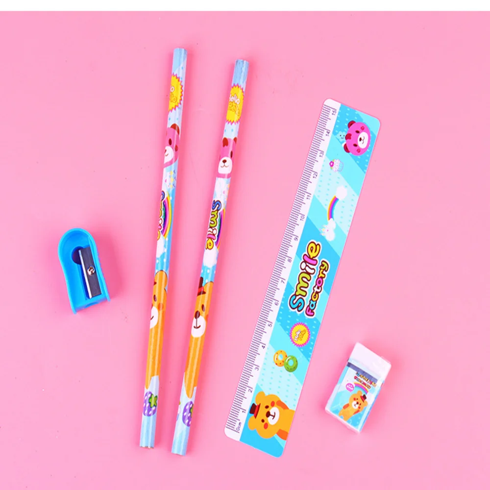 Assorted School Supplies Ergonomic Packaged 5pcs Set Student Pencils Eco-Friendly Writing Tools For Children'S Learning New