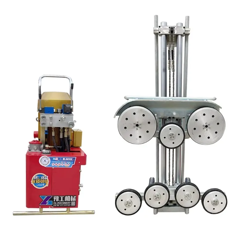 Hydraulic Powered Diamond Wire Saw For Stone Block Dressing Efficient Diamond Wire Sawing Tool For Dimension Stone Plant