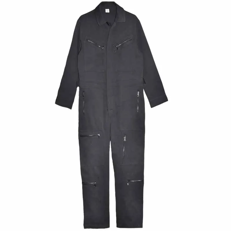 YUTU&MM Air Force Workwear Vintage Unisex Workwear Workwear Military Uniform / Jumpsuit / Boiler Suit Charcoal Gray Blue Black