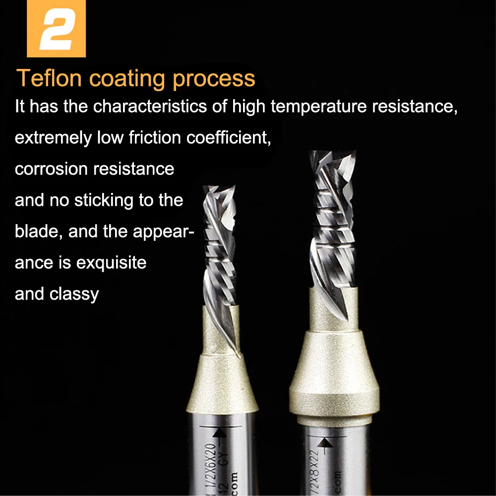 ARDEN Compression Bit Woodworking Double Veneer Cutting Compound Spiral Router Bit Engraving Machine Cutting Tool AK47-4