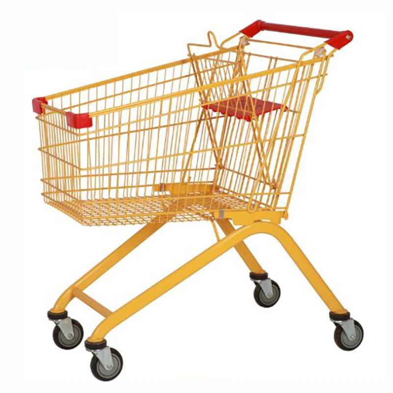 Hot Sell Multifunctional Folding Shopping Trolley Cart 4 Wheel Shopping Cart