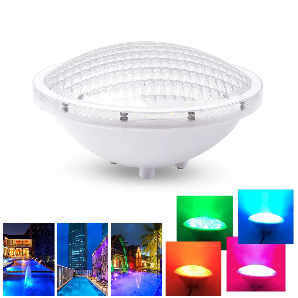 

18W RGB Pool Light Par56 LED Swimming Underwater Light Plastic Wall Mounted Pool Lamp 12V IP68 Waterproof Pond Luz Piscina Light