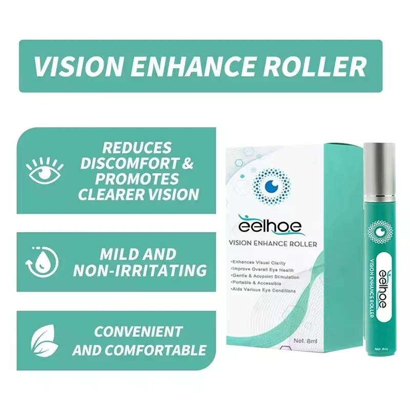 Eye Massage Roller Chamomile Plant Extracts Relaxes Eyes Dryness Gentle Relax Massage Vision Relieve Dry Eyes and Fatigue Care