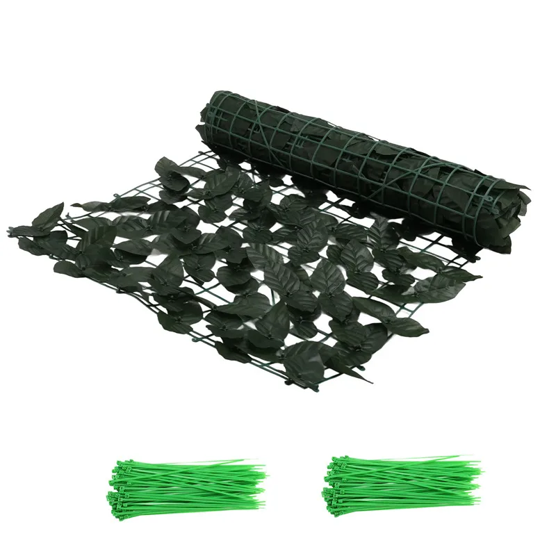 

New Fence Wall Decoration Artificial Green Leaves Can Stretch Privacy Fence Screen Plant Leaves, Suitable For Home, Garden
