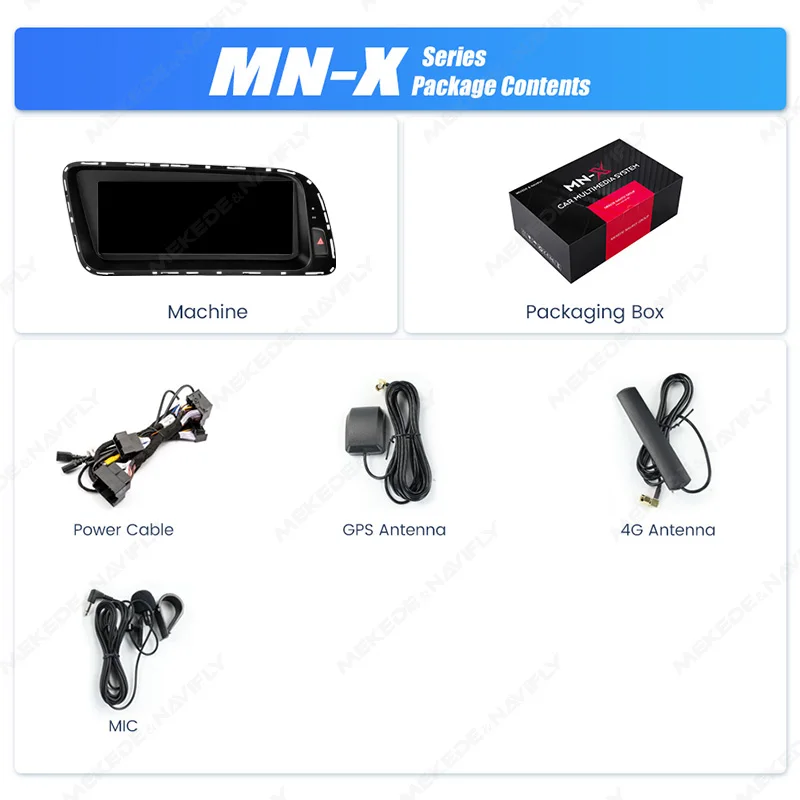 MEKEDE 8-Kern Android 15 Autoradio CarPlay Auto für Audi Q5 2010-2017 Multimedia All-in-One GPS-Navigation Stereo DSP 4G WIFI BT – Detail 6