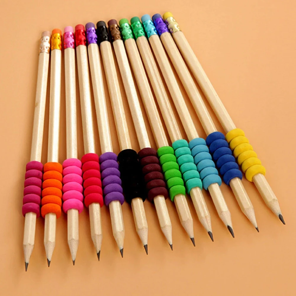 

School Stationery Comfort Writing Aid Pencil Gripper Non-slip Handwriting Soft Foam Pencil Grips Pencil Cover Pencil Holder