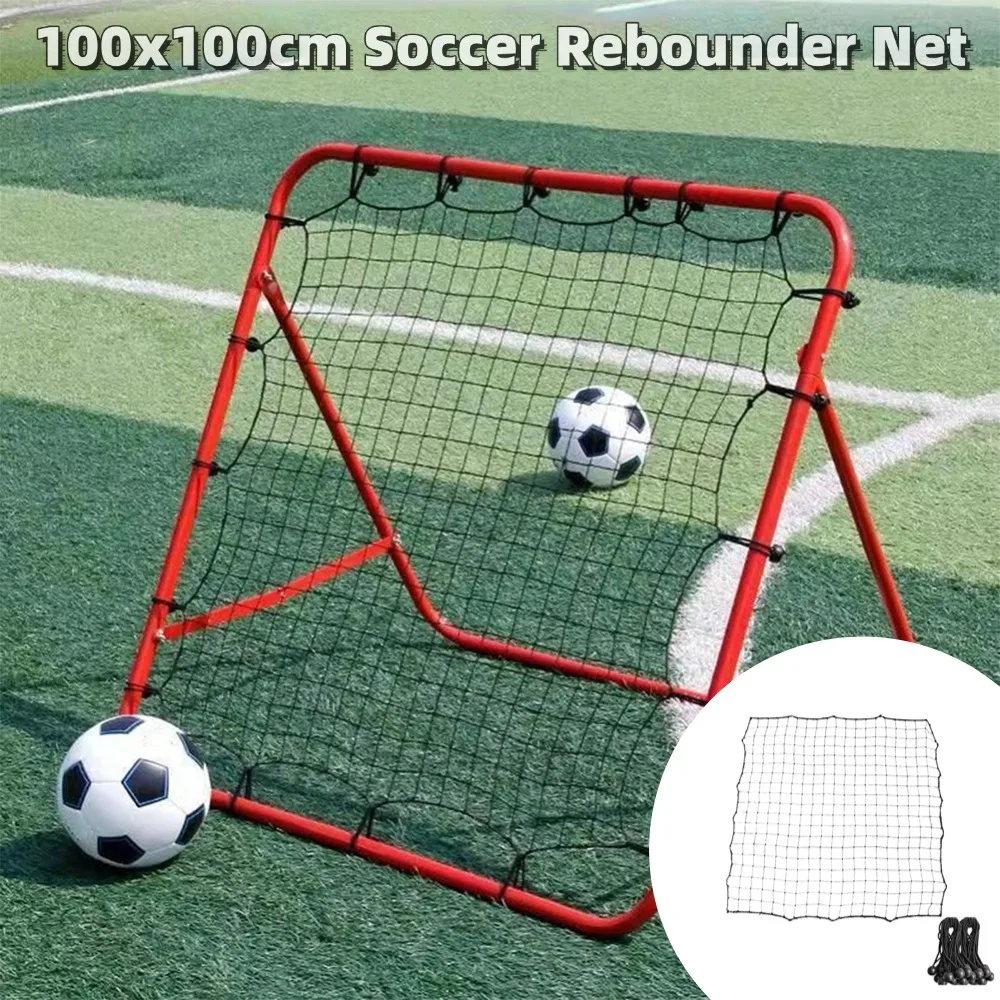 100x100 سنتيمتر كرة القدم انتعاش صافي مع 20 حبل مرن كيكباك كرة القدم ممارسة صافي الهدف الهدف شبكة للأطفال المراهقين التدريب المعونة #2