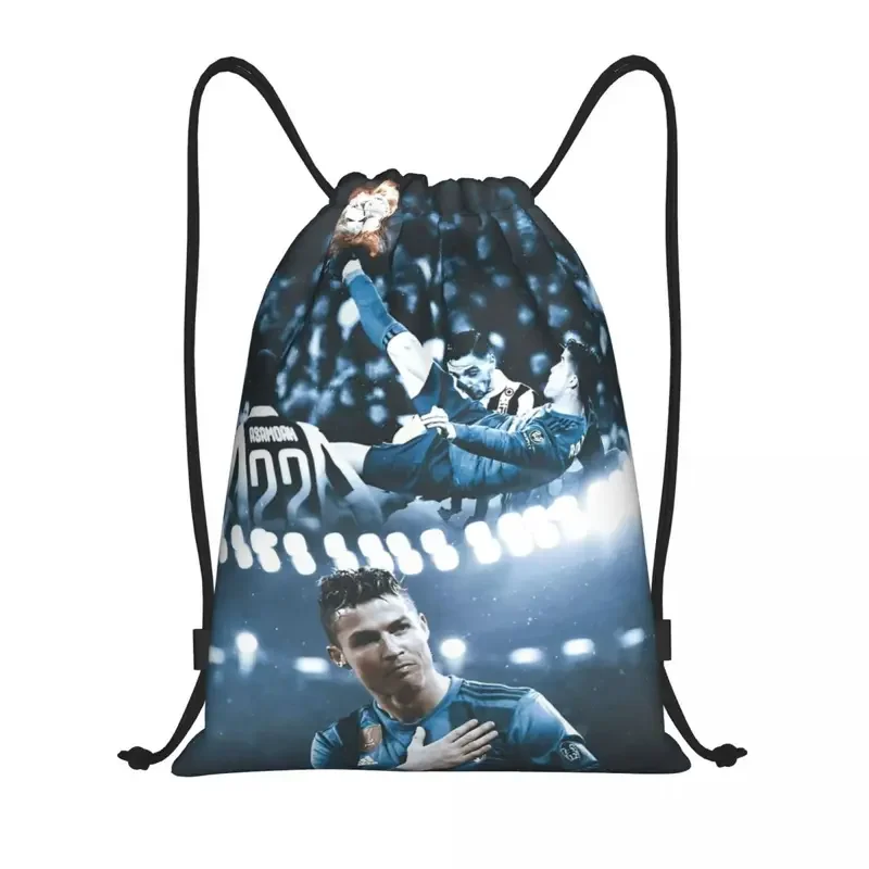 Football Ronaldos sackpack bag CR7 soccer sports drawstring backpack gym sport string bags for outdoor activities Travel