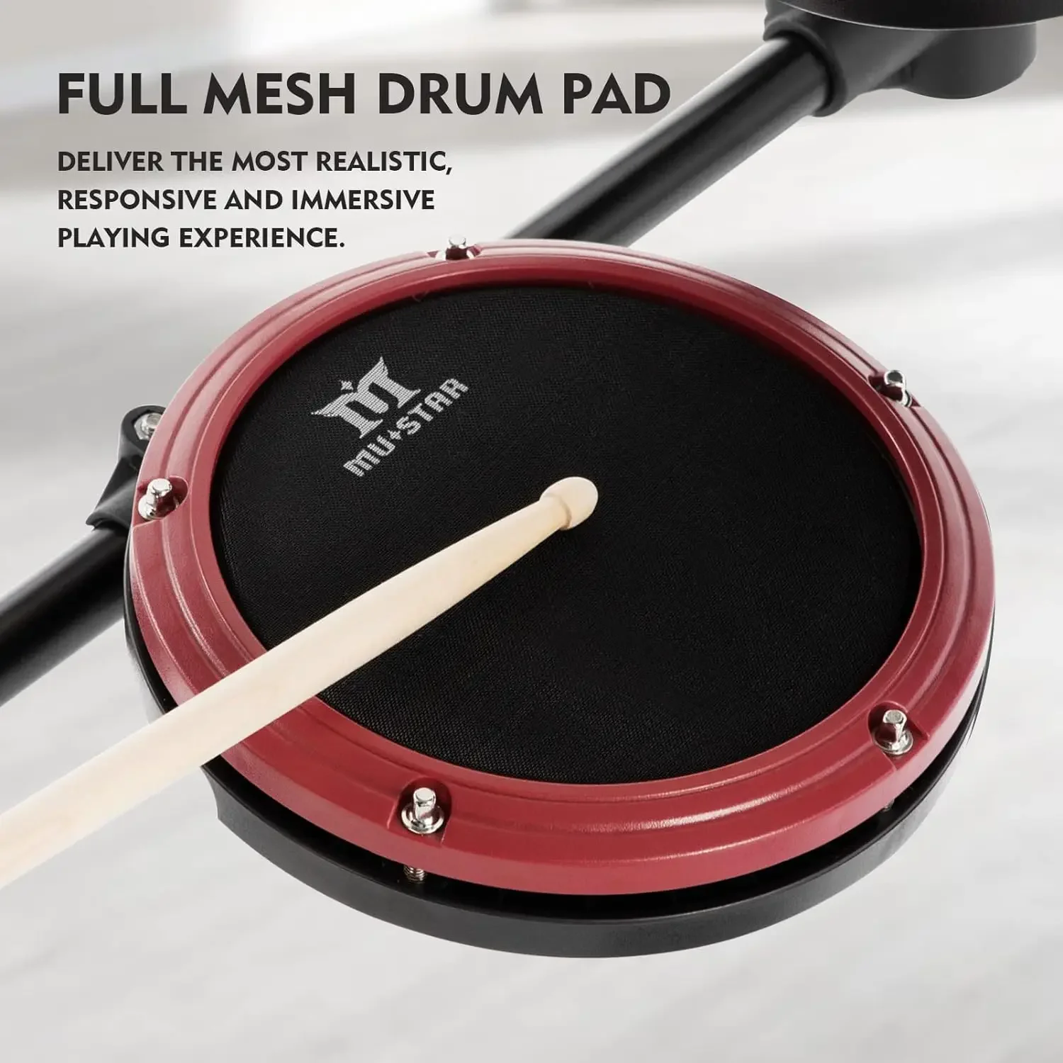 MUSTAR Electronic Drum Set, Electric Drum Sets for Beginners with 8