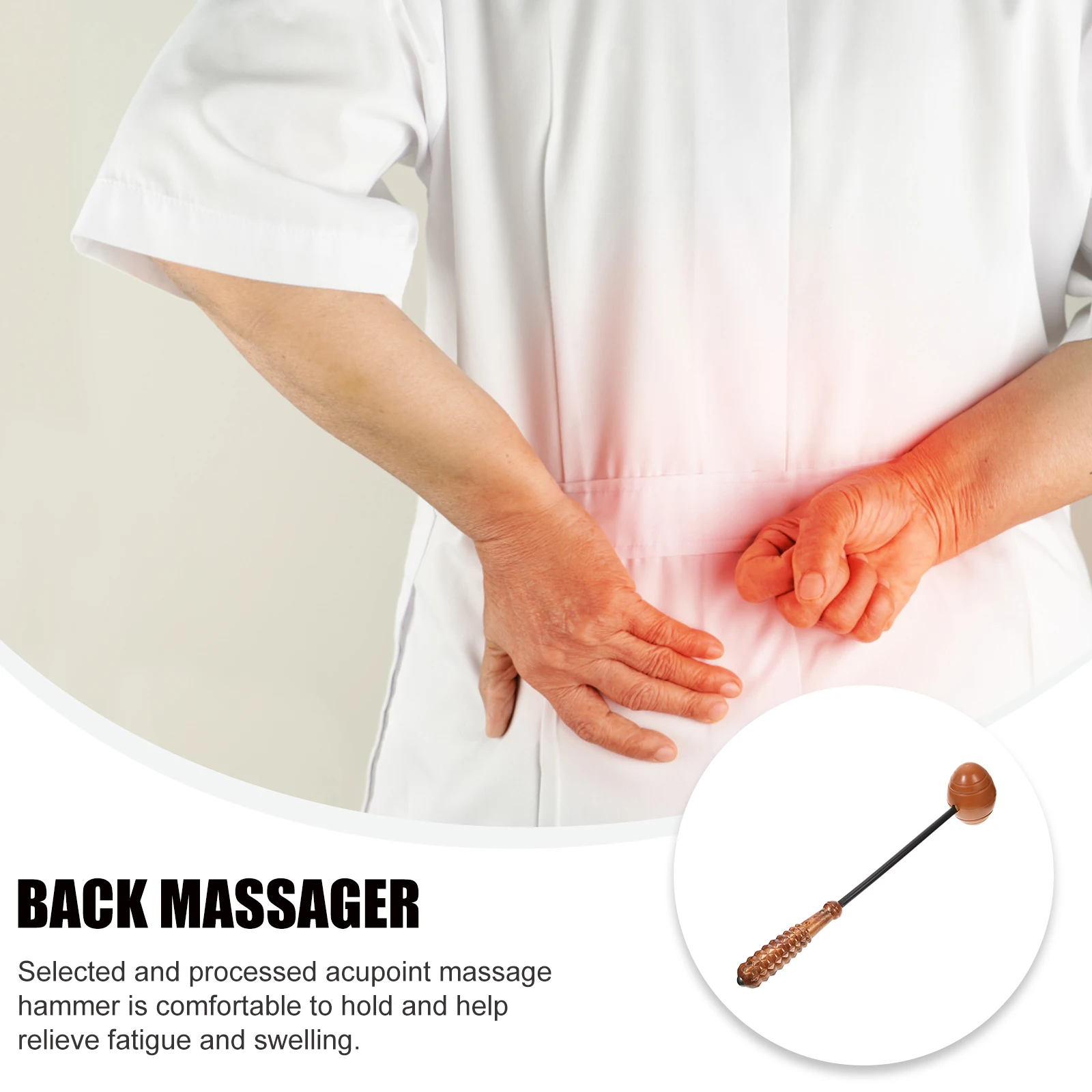 

Shoulder Neck Massager Wooden Massage Stick Compact Light Weight For Back Body Relaxing Tool Handheld Manual Massaging