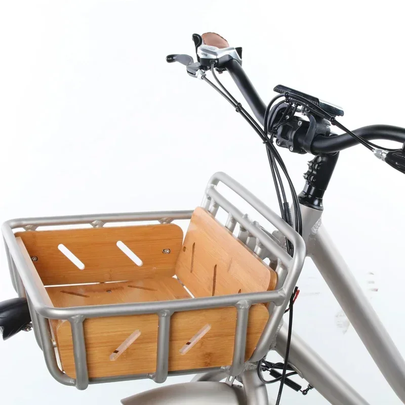 vintage chiny 24 ''elektryczny ultra cargo ebike gruby rower elektryczny 500w silnik z koszykiem obciążenie towary