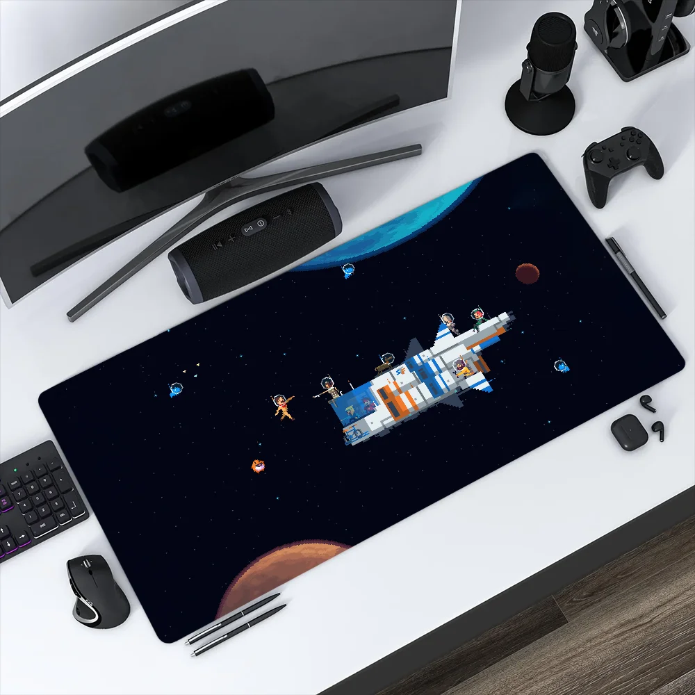 U-Universe astronaut pixel spaceship Mouse Pad Non-slip Thickened Large Writing Lockedge Office Student Gaming Cushion MousePad
