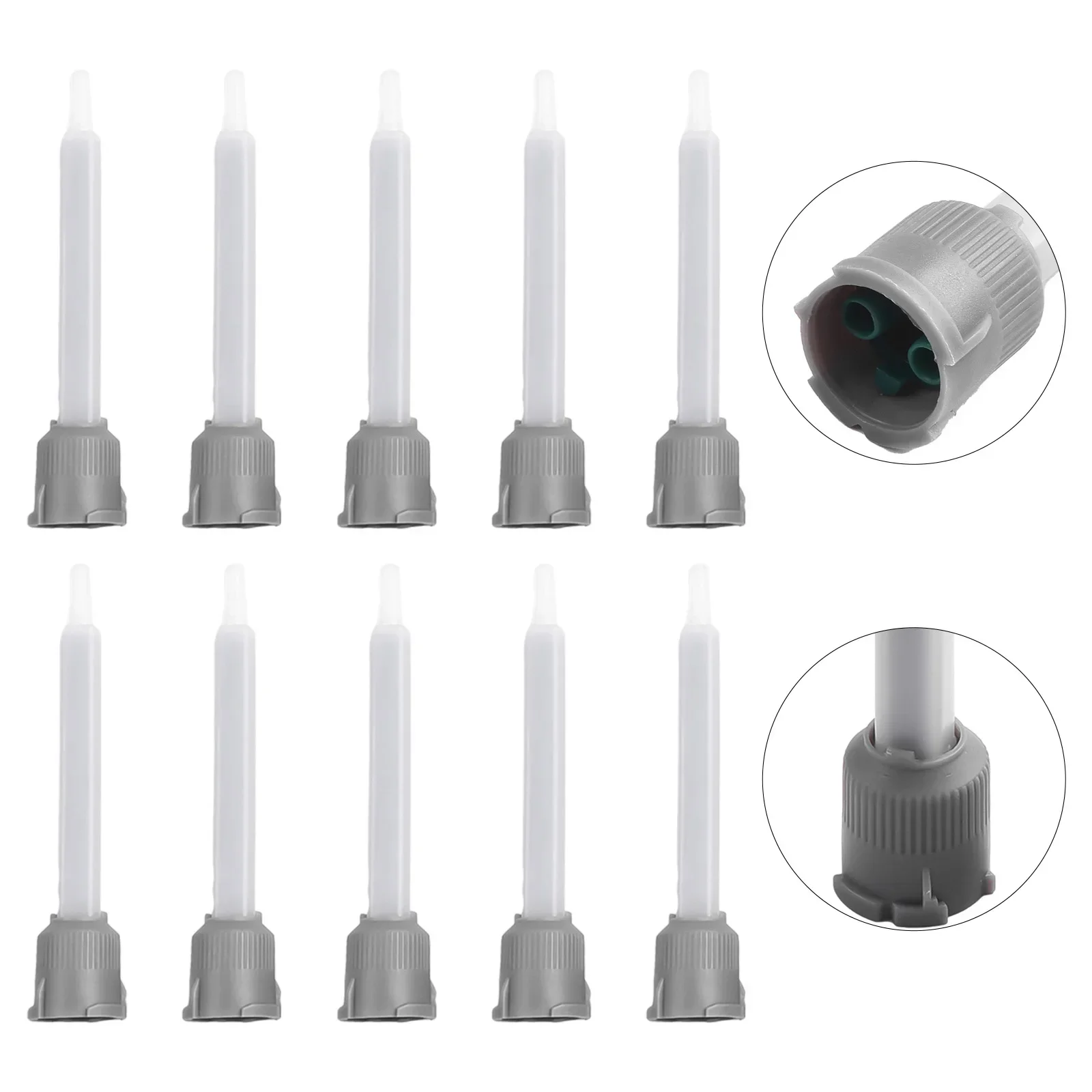 10PC Static Mixer Nozzles Square Mixing Nozzles 1:1 For Pipe Current Epoxy Resin Adhesives Mixing Nozzle Cartridges Static Mixer