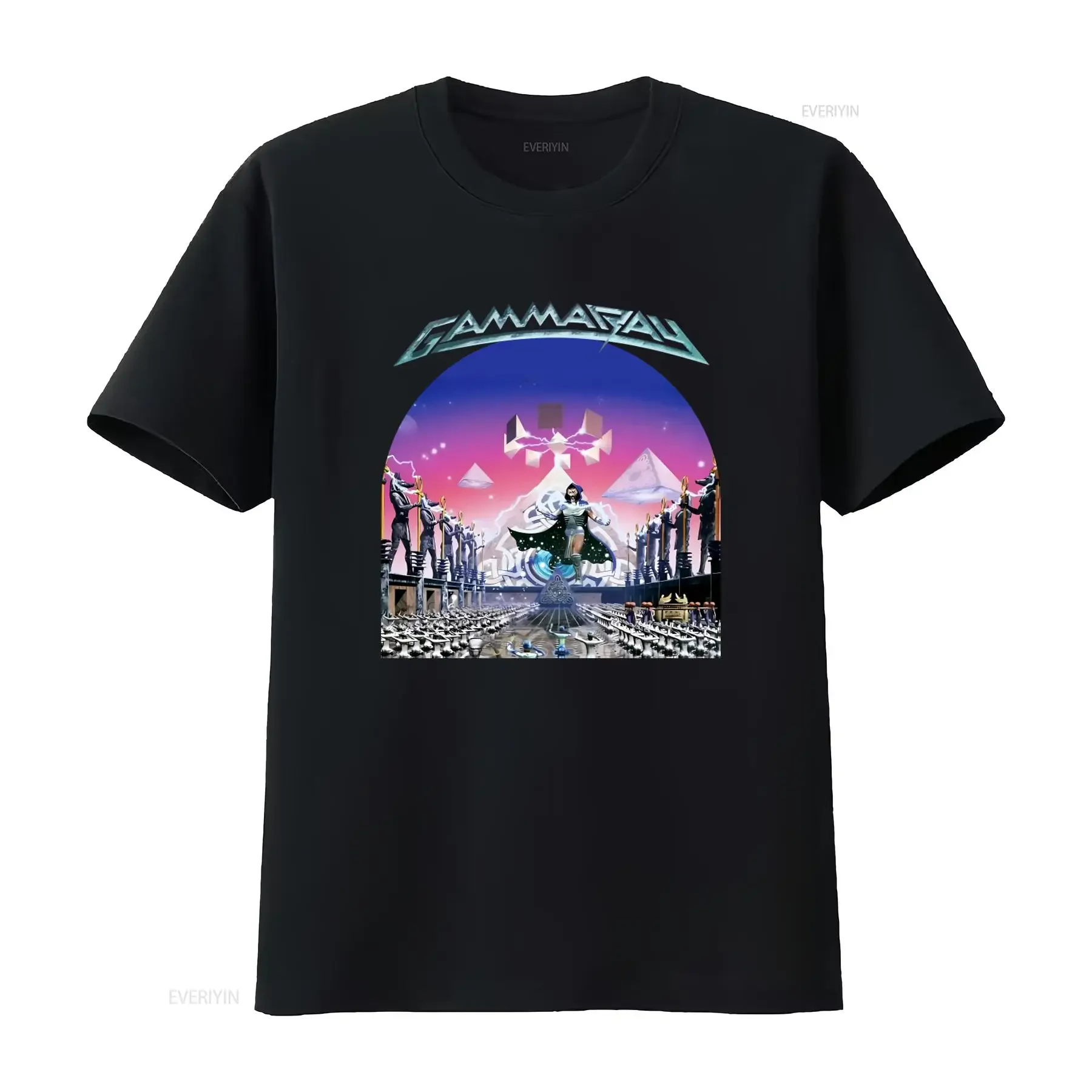 Gamma Ray Powerplant Tour 1999 Vintage T Shirt Anywhere In The Galaxy Design Size M vintage Washed Breathable Versatile