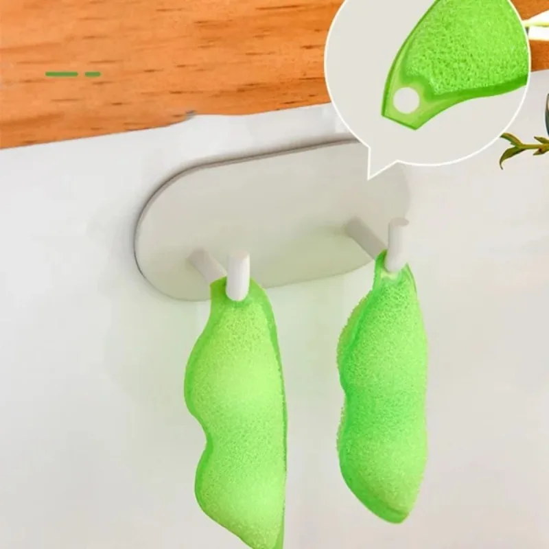 Flexible Bottle Cleaning Brush Soft Pea Sponge Cleaner Reusable Bottle Scrubber Water Bottle Glasses Kitchen Cleaning Tools