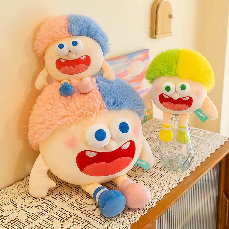 Funny Toy Plushie Dopamine Color Eye Popping Crazy Baby Ugly Cute Plush Toy Cartoon Cloth Doll Boys Girl Kids Christmas Gifts