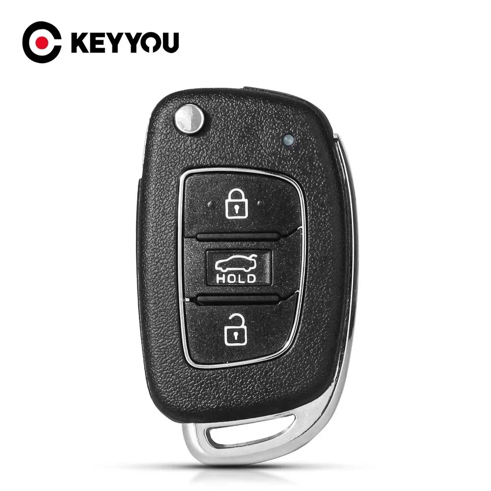 KEYYOU For Hyundai Solaris Creta Ix25 Kona Tucson Sonata I40 Elantra Ix35 I20 Ix45 2019 Flip Remote Car Key Shell