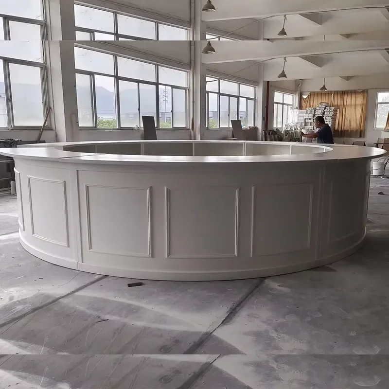 for Custom Classic Vintage Solid Wood Round Bar Counter  Wedding Event Rental Furniture