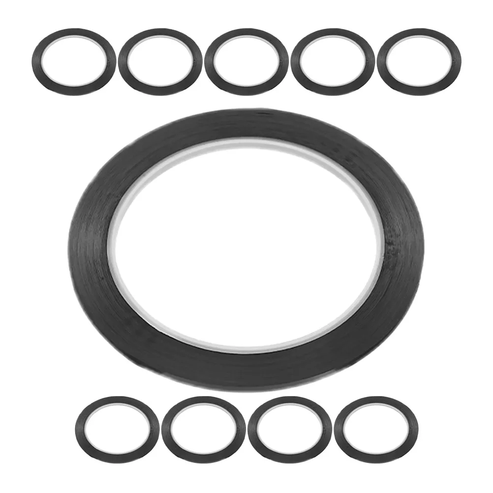 

10Pcs Black Tape for Whiteboard Ultra Thin Pet Film High Temperature Resistance for Office Classroom Fine Line Dry Erase Board