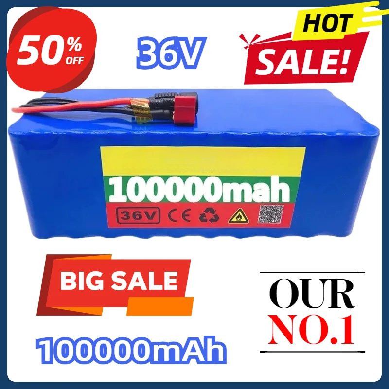 For Delivery of 36V Battery Pack 10S4P 100Ah Battery Pack 1000W High-power Battery 42V 100000mAh BMS